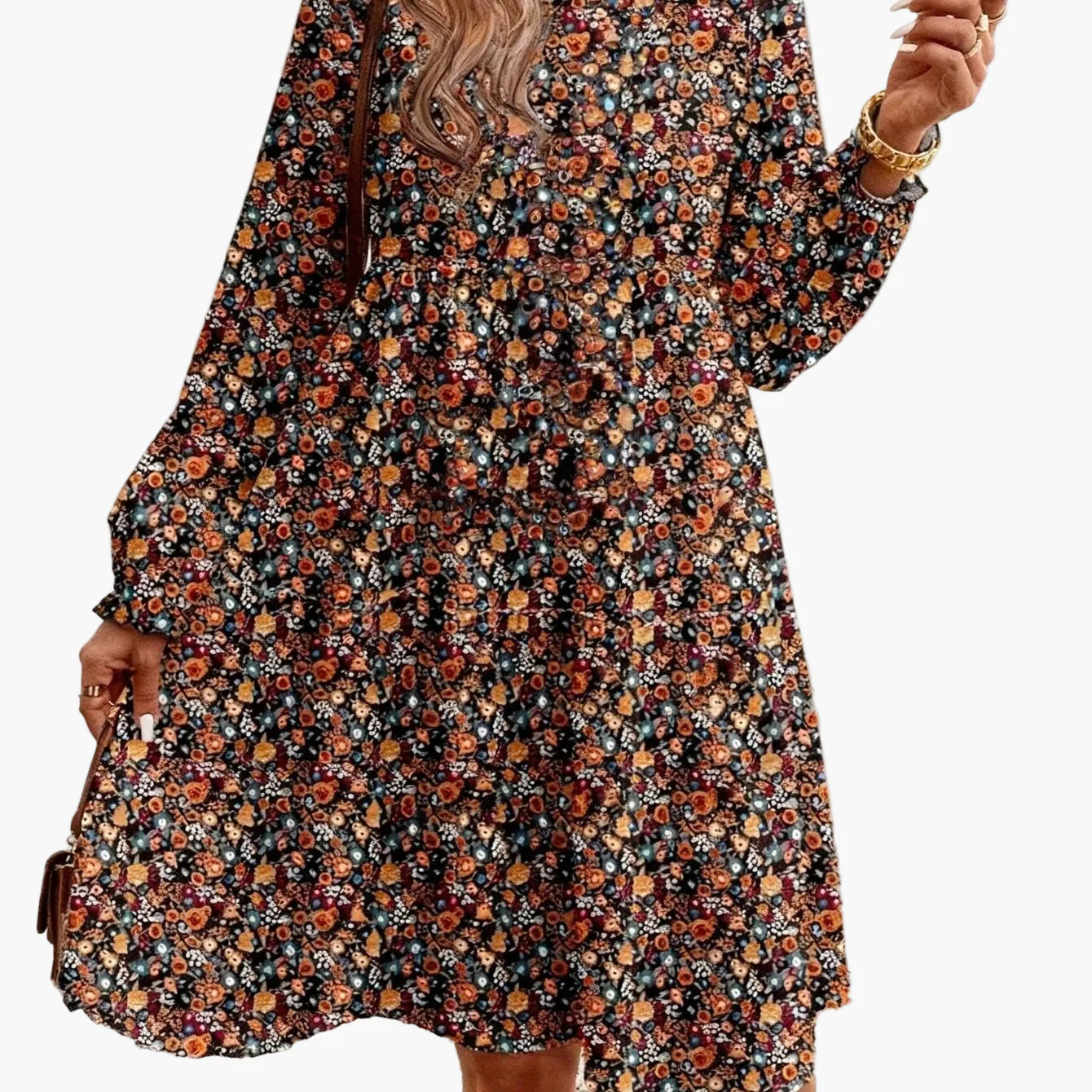 Robe Femme Chic à Motifs Floraux, Style Bohème Élégant, Idéale Printemps Été - Image 4