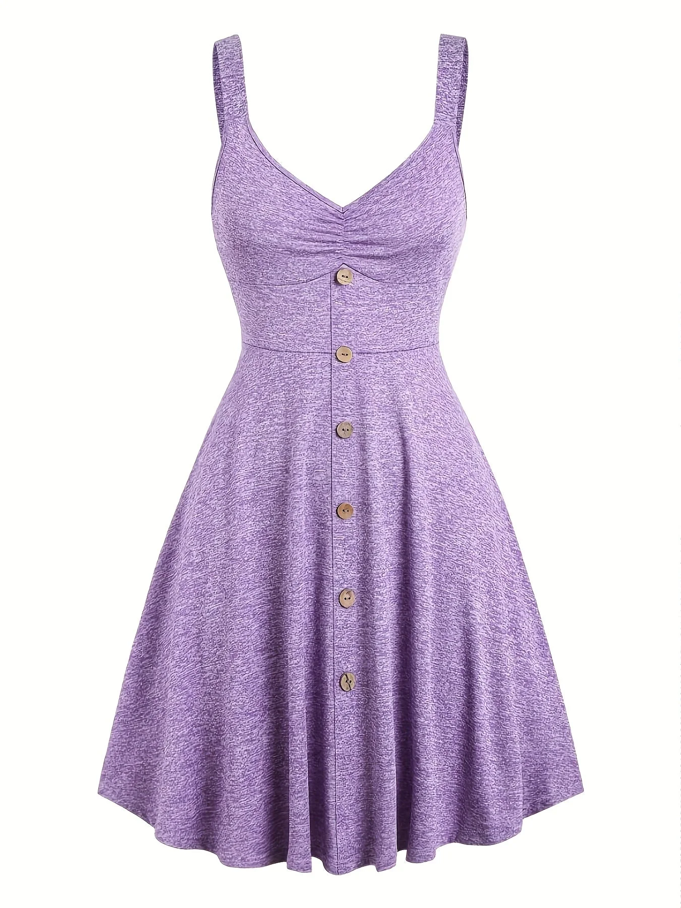 Robe Femme Élégante Décontractée Boutonnée Col V Été Printemps - Image 3