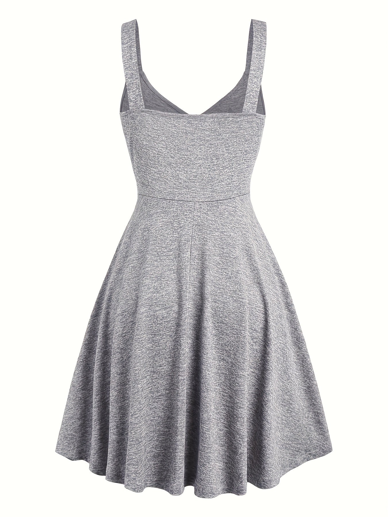 Robe Femme Élégante Décontractée Boutonnée Col V Été Printemps - Image 4