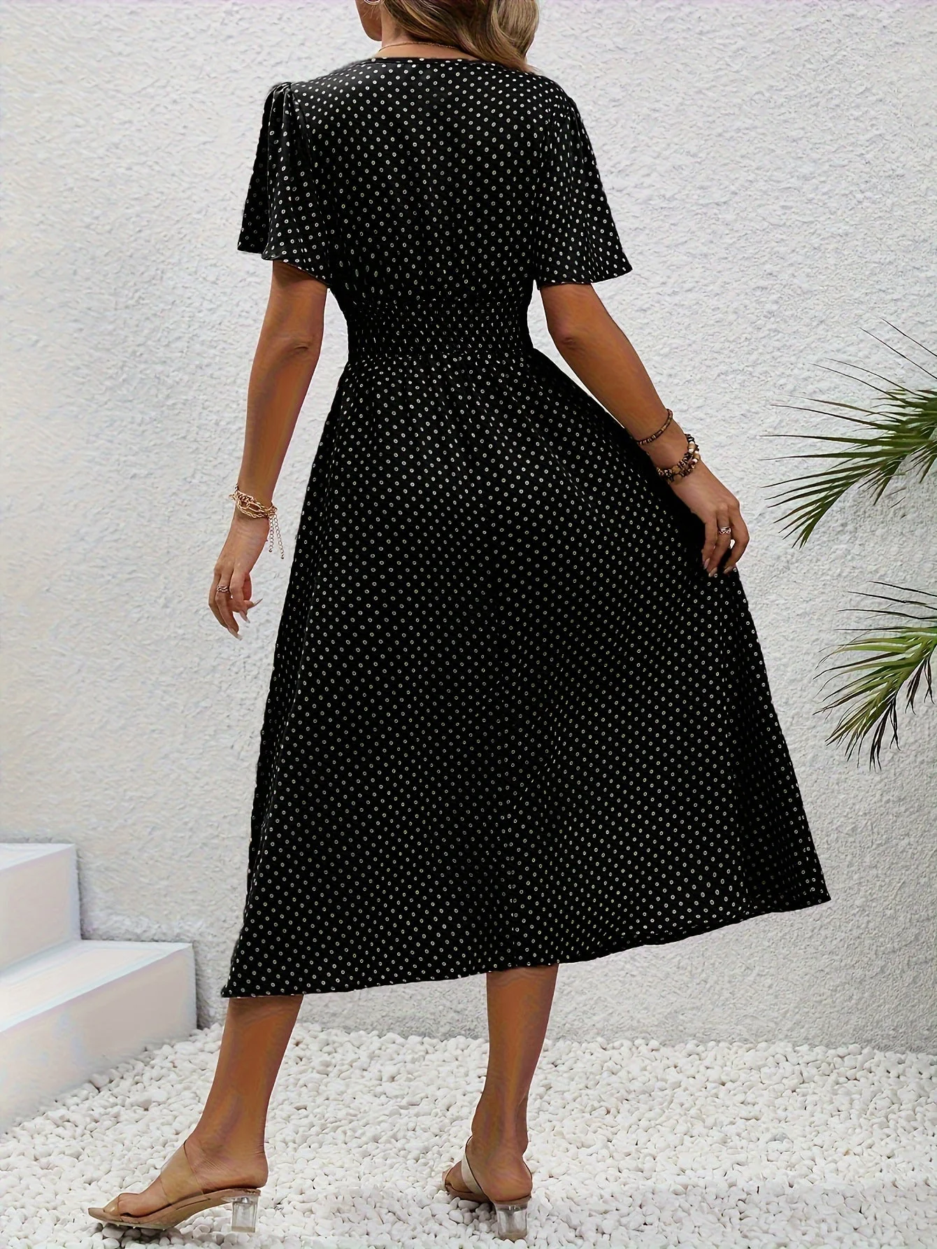 Robe Femme Élégante à Pois Style Décontracté pour Printemps/Été - Image 10