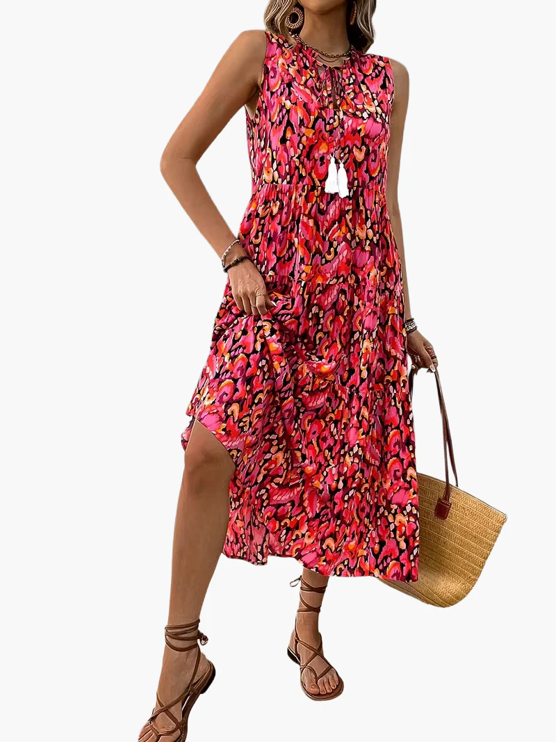 Robe Femme Élégante Sans Manches Style Bohème pour Été et Printemps - Image 13