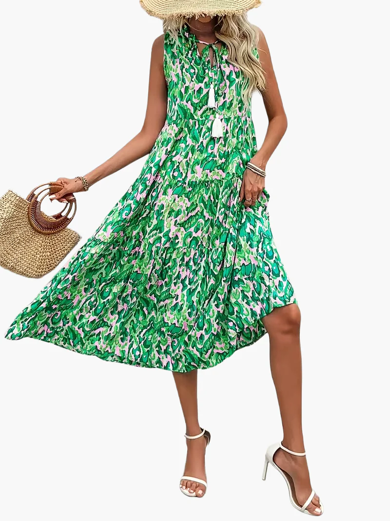 Robe Femme Élégante Sans Manches Style Bohème pour Été et Printemps - Image 14