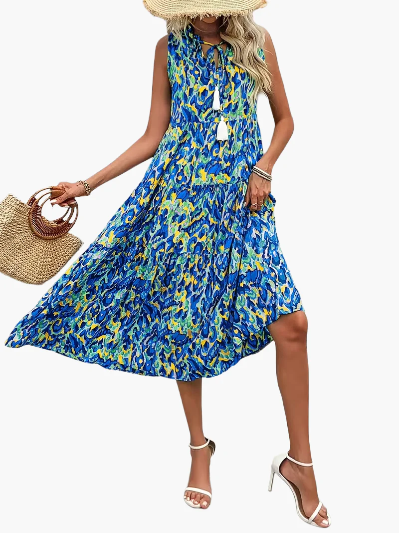Robe Femme Élégante Sans Manches Style Bohème pour Été et Printemps - Image 15