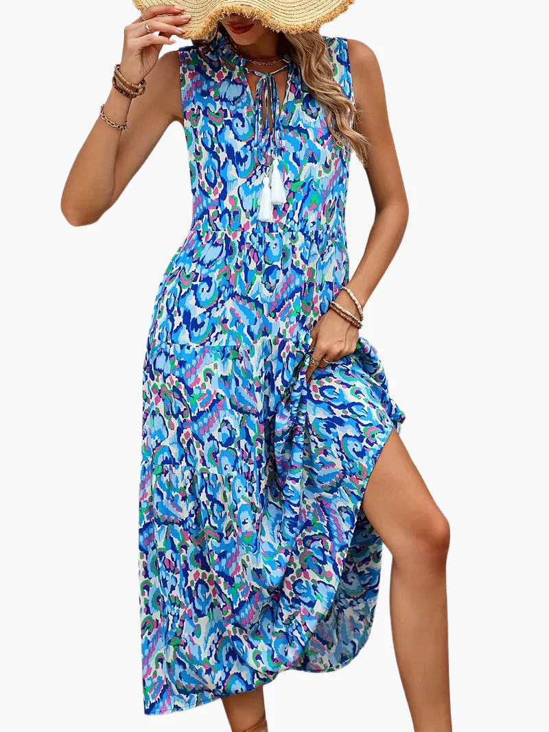 Robe Femme Élégante Sans Manches Style Bohème pour Été et Printemps - Image 16