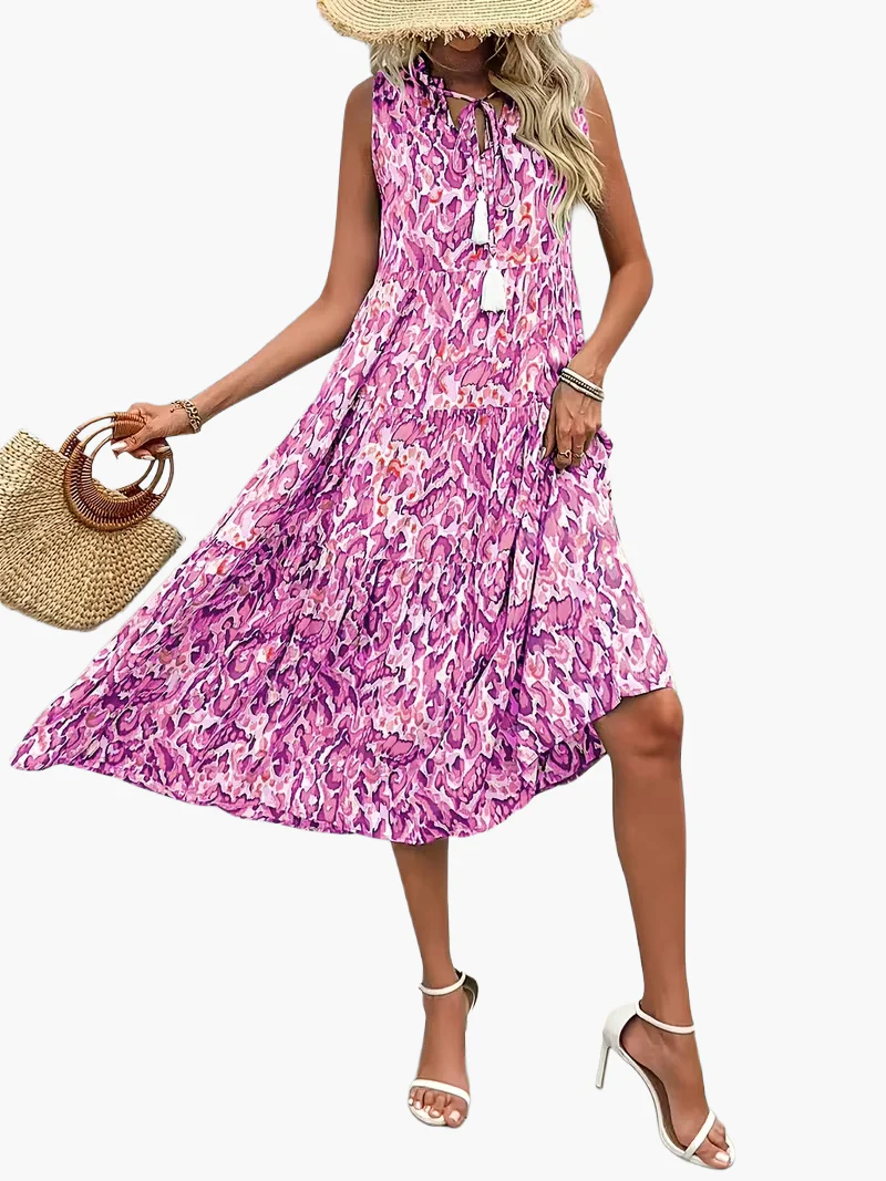 Robe Femme Élégante Sans Manches Style Bohème pour Été et Printemps - Image 17