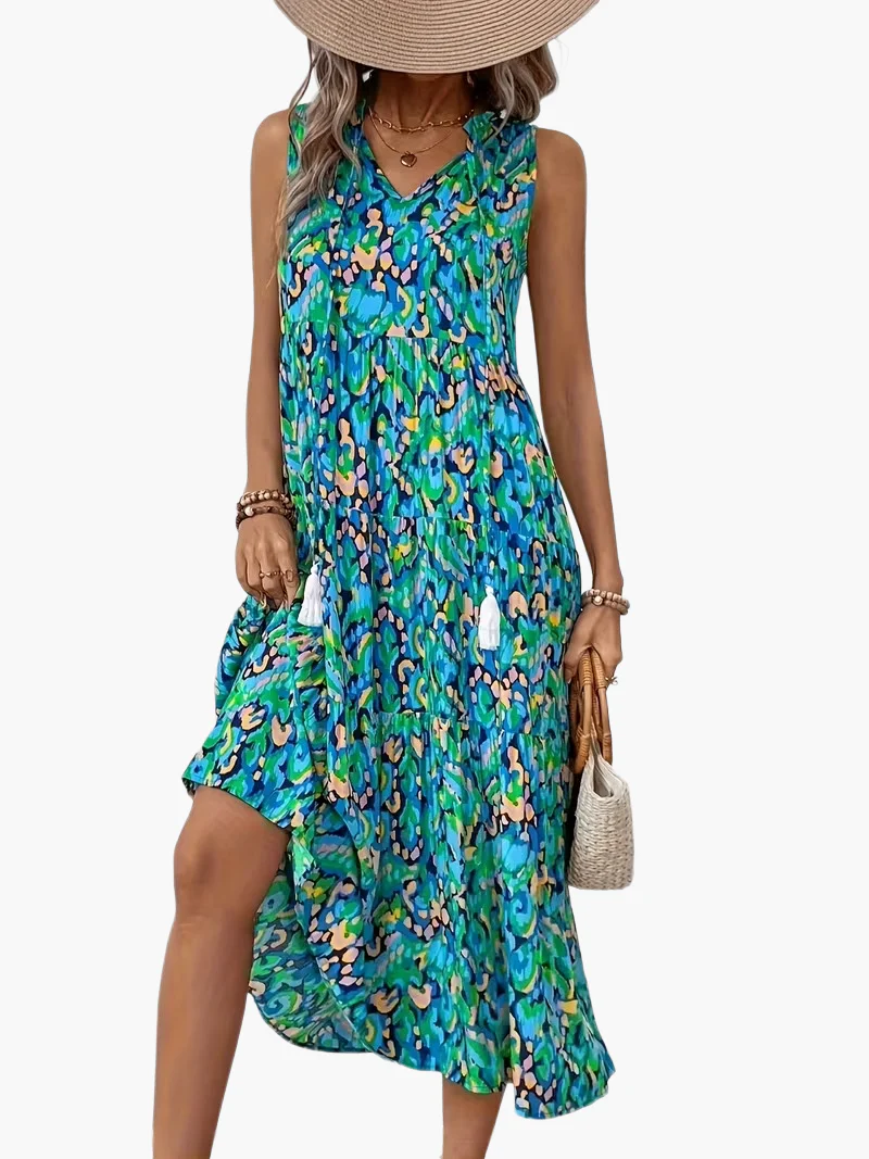 Robe Femme Élégante Sans Manches Style Bohème pour Été et Printemps - Image 18