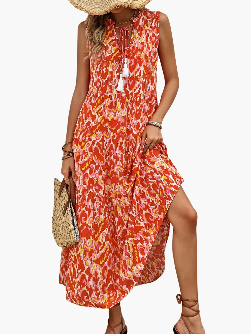 Robe Femme Élégante Sans Manches Style Bohème pour Été et Printemps - Image 22