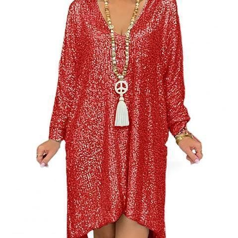 Robe Femme Élégante à Sequins Style Décontracté Chic pour Occasions et Soirées - Image 2