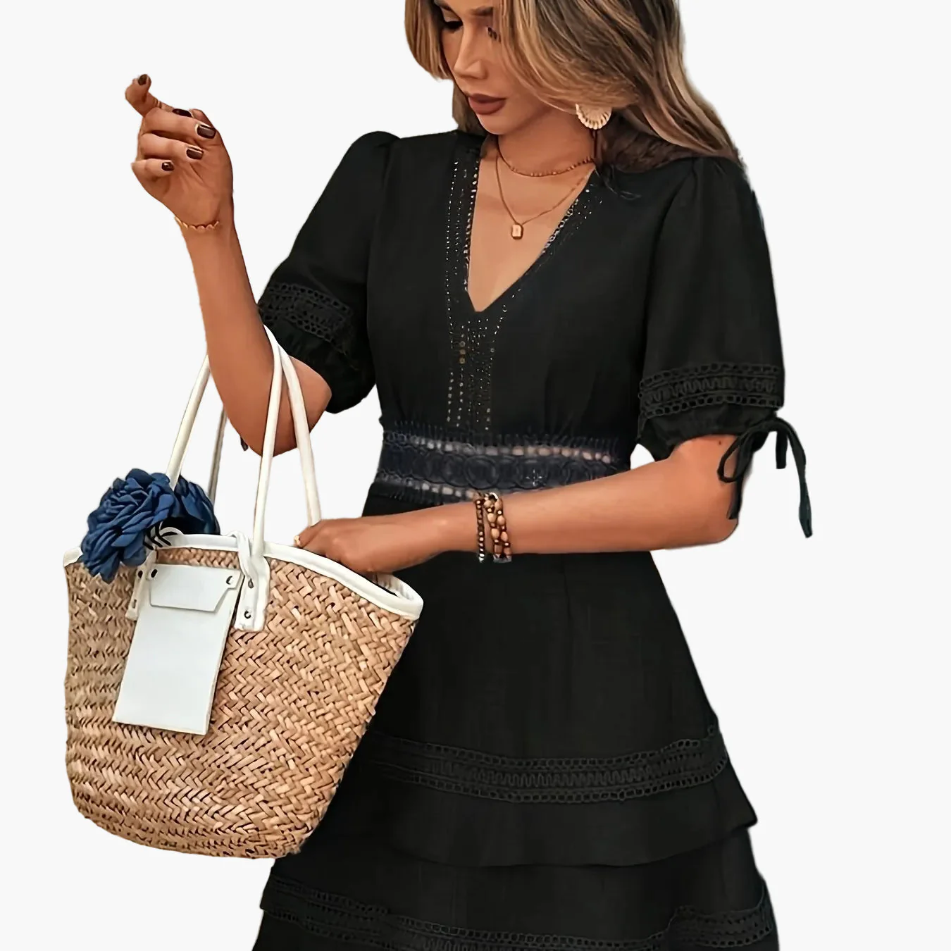 Robe Femme Élégante Style Bohème à Volants pour Printemps et Été - Image 10