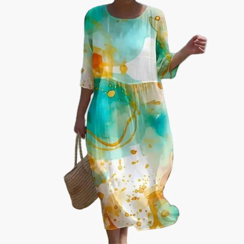 Robe Femme Élégante Style Bohème à Fleurs pour Occasions Décontractées et Estivales - Image 4