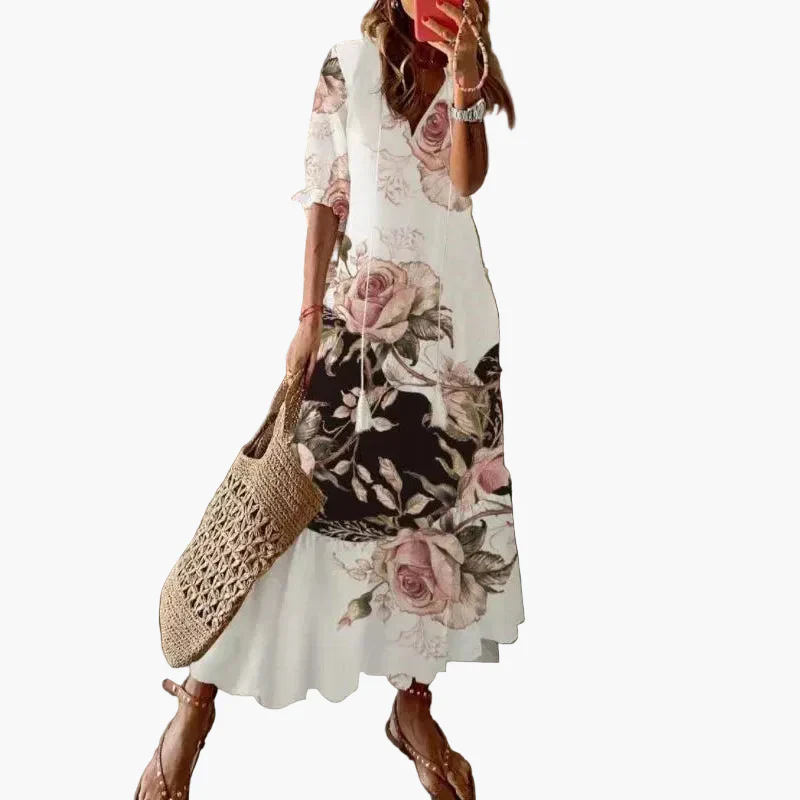 Robe Longue Bohème Chic Femme Style Été Décontracté Plage et Balade - Image 2