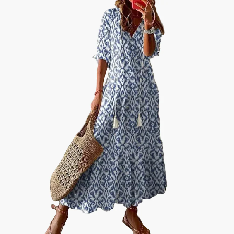 Robe Longue Bohème Chic Femme Style Été Décontracté Plage et Balade - Image 3