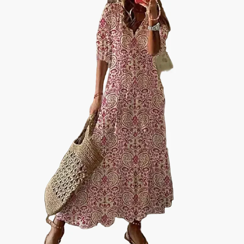 Robe Longue Bohème Chic Femme Style Été Décontracté Plage et Balade - Image 5