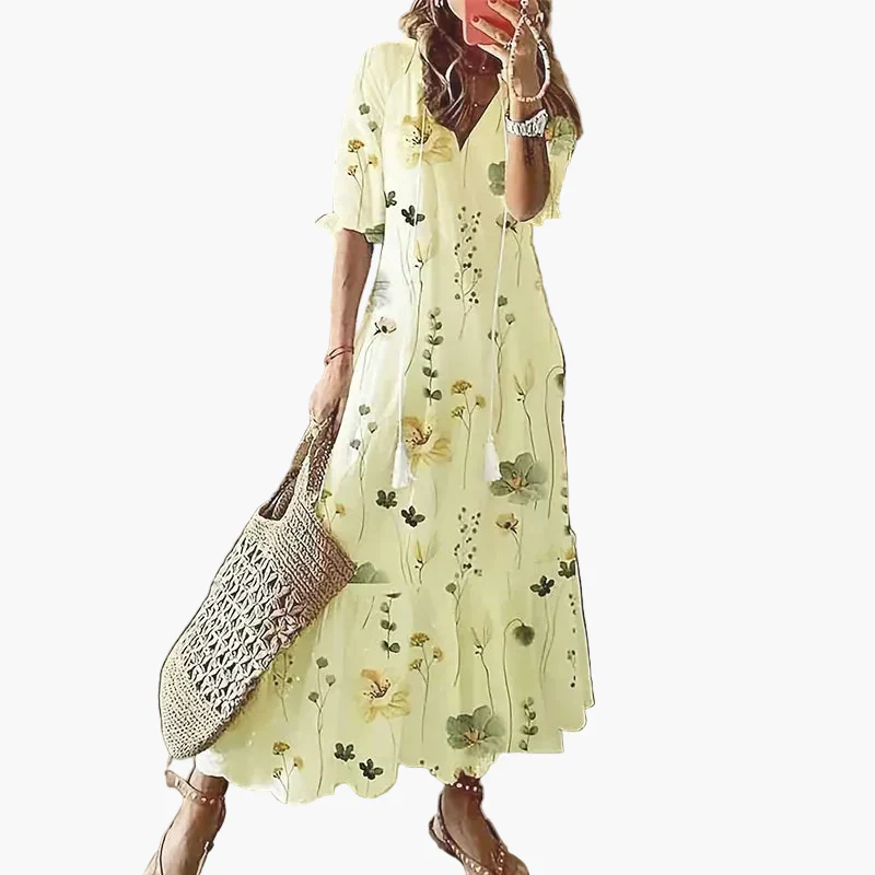 Robe Longue Bohème Chic Femme Style Été Décontracté Plage et Balade - Image 7