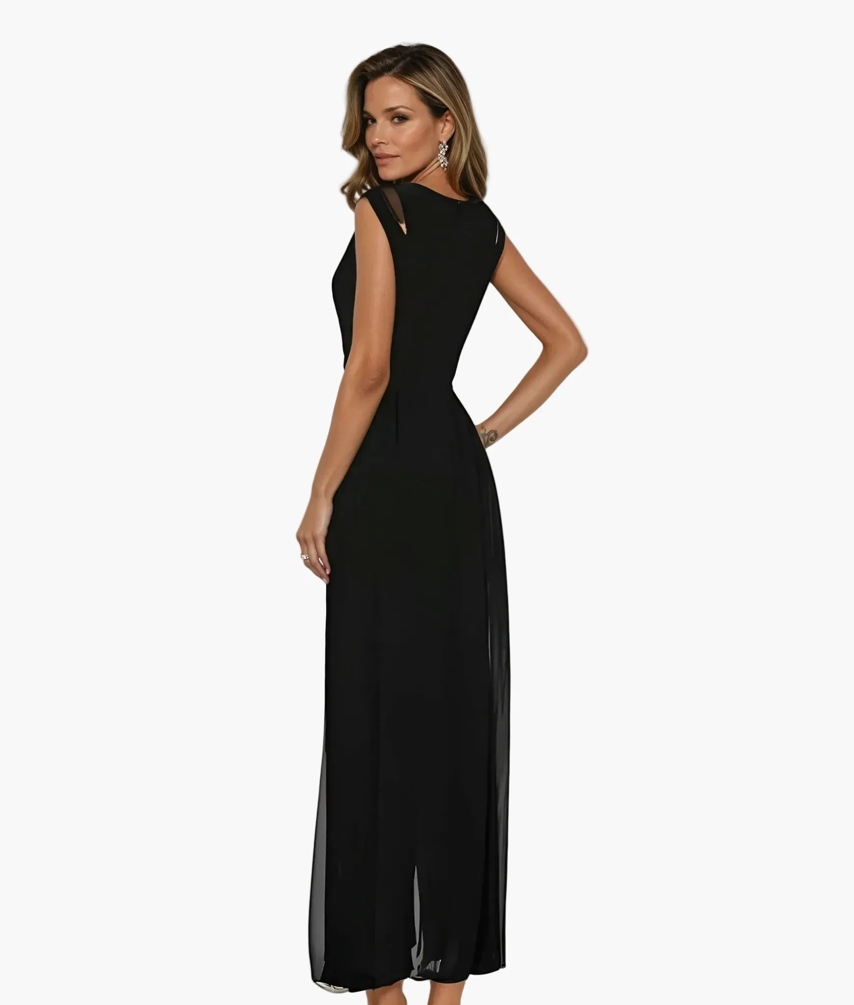 Robe longue élégante pour femme, style soirée moderne et polyvalente - Image 2