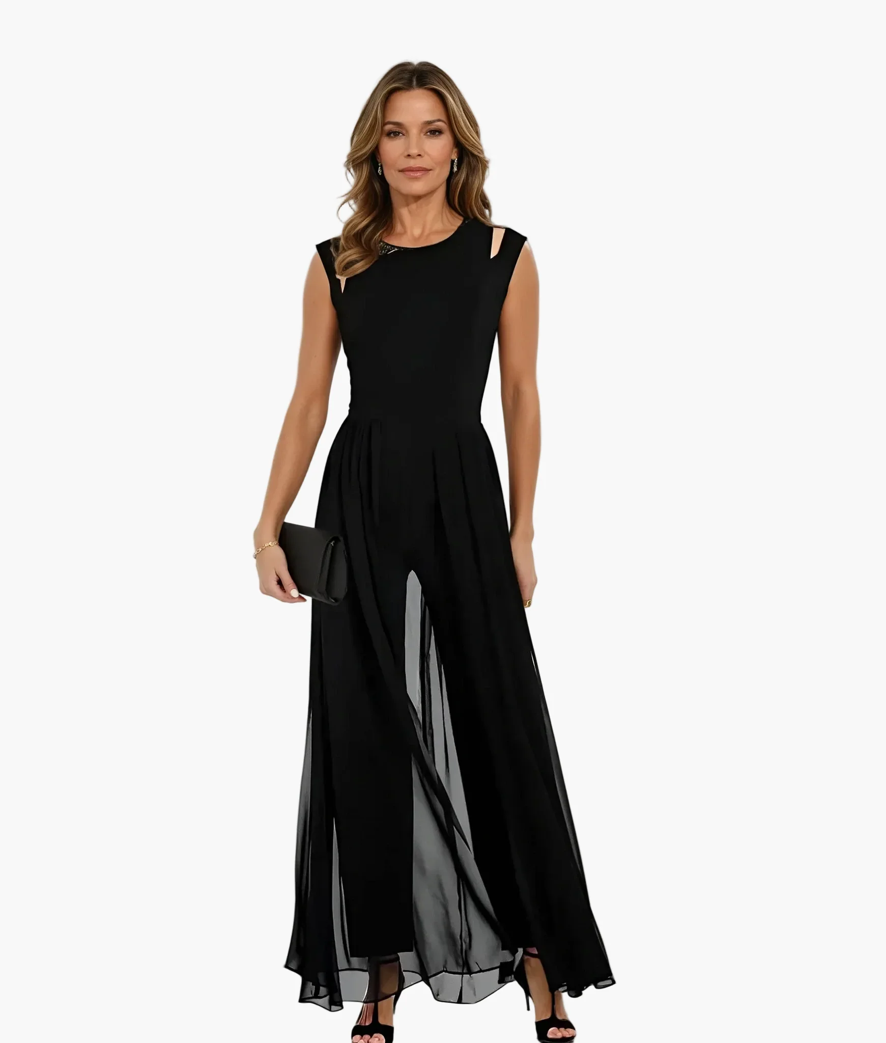 Robe longue élégante pour femme, style soirée moderne et polyvalente - Image 3