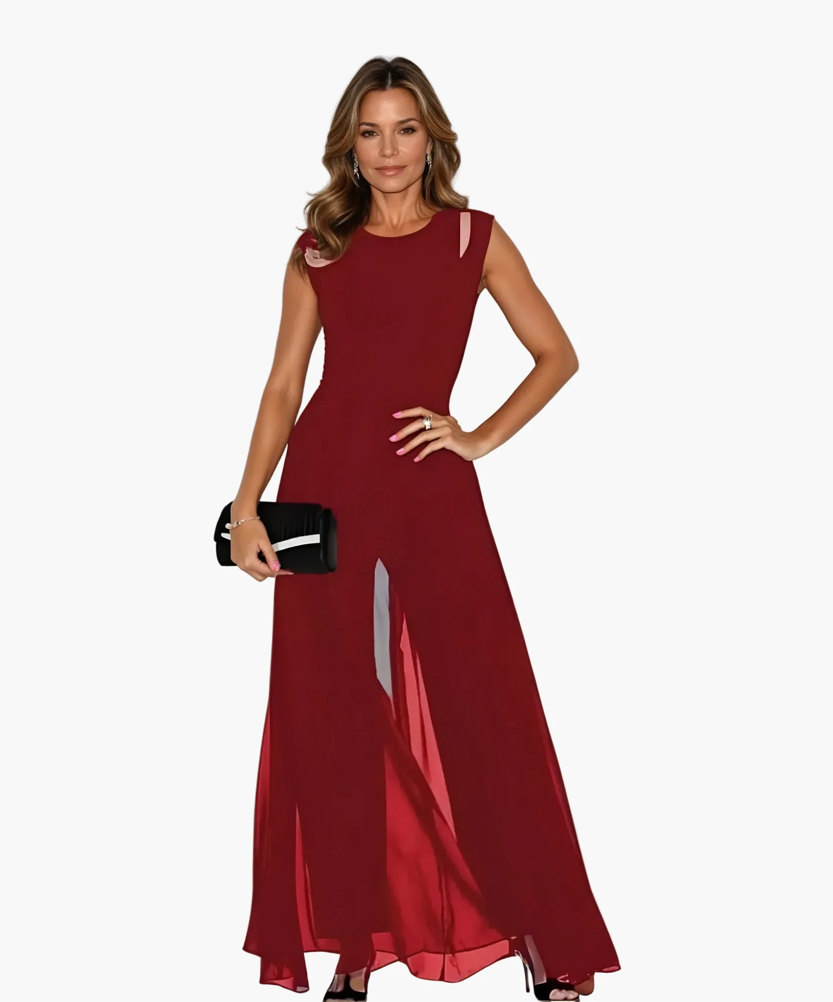 Robe longue élégante pour femme, style soirée moderne et polyvalente - Image 4