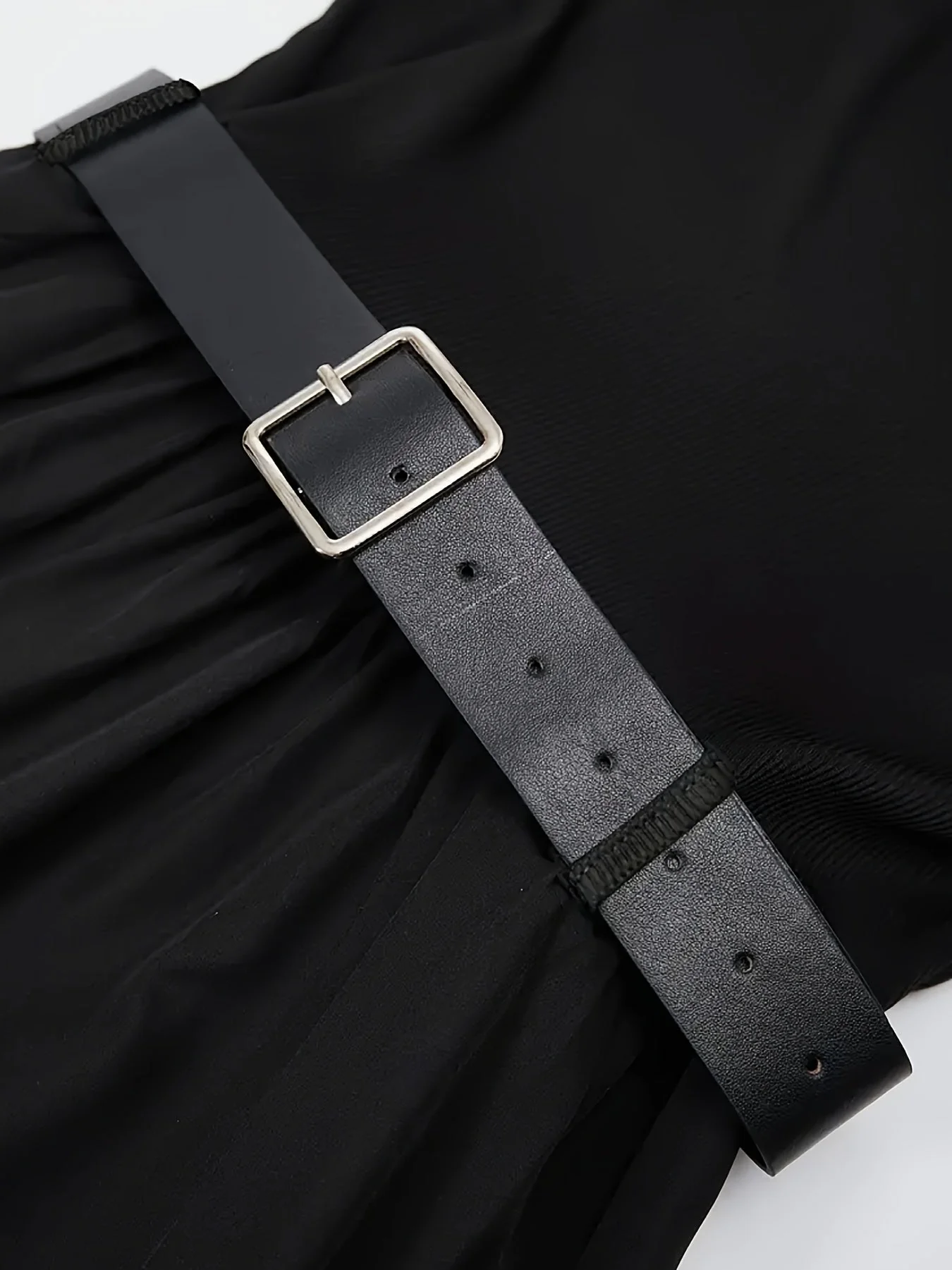 Robe longue élégante sans manches avec ceinture pour femme - style bal chic - Image 4