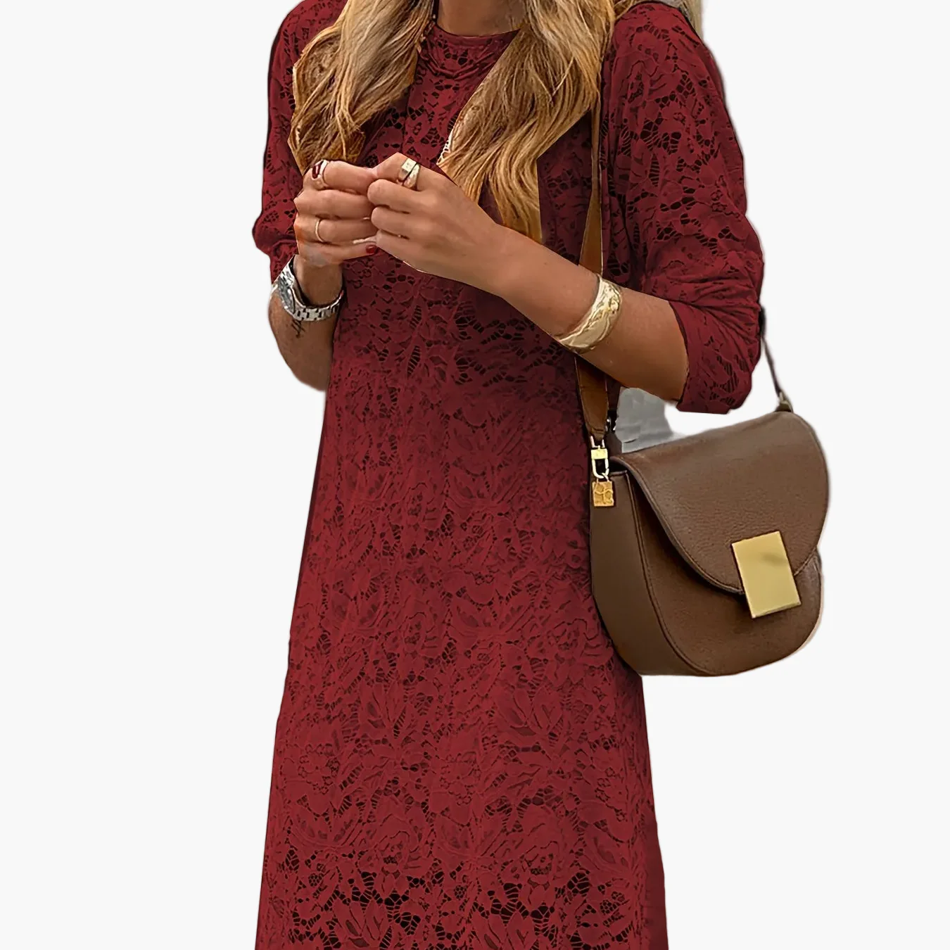 Robe Longue Femme Élégante Motif Floral Style Urbain - Image 5