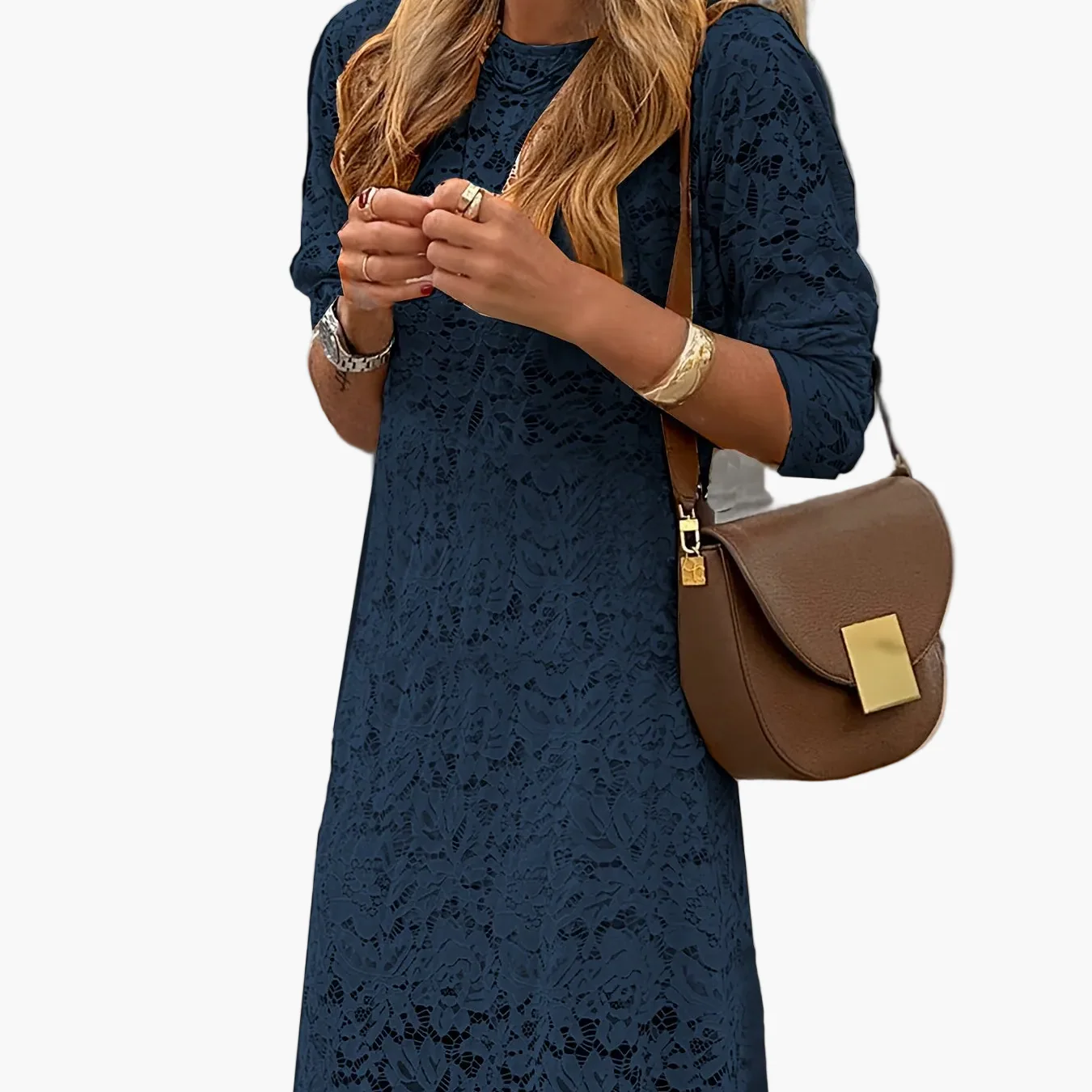 Robe Longue Femme Élégante Motif Floral Style Urbain - Image 6