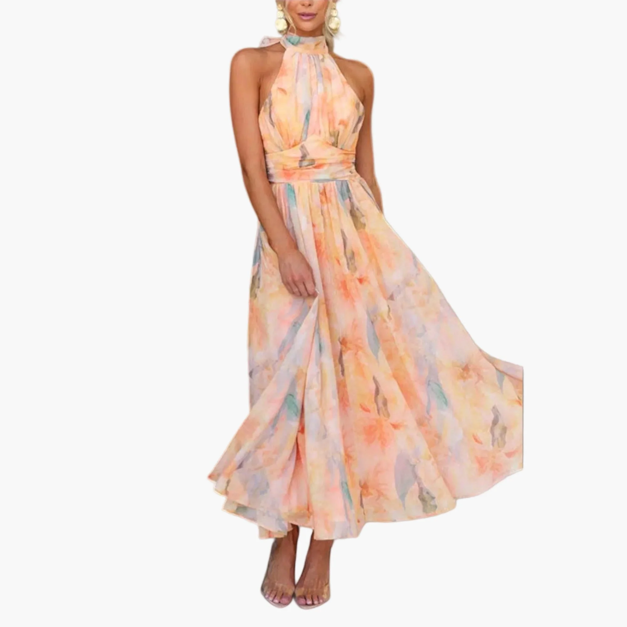 Robe Longue Femme Élégante Style Bohème pour Cérémonie, Cocktail et Mariage - Image 3