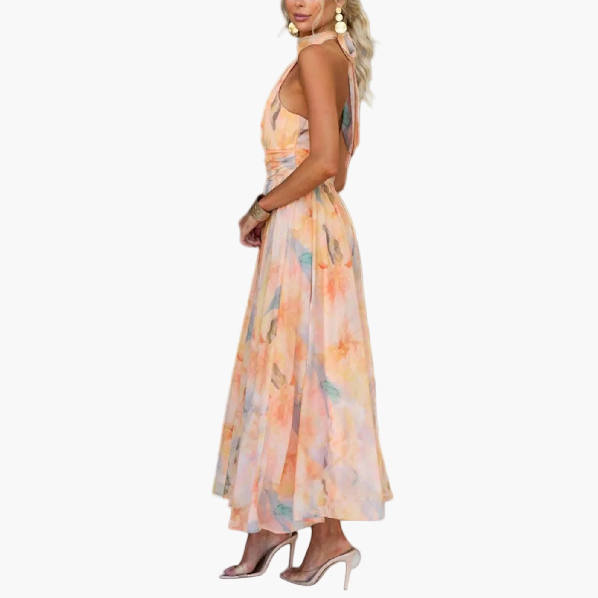 Robe Longue Femme Élégante Style Bohème pour Cérémonie, Cocktail et Mariage - Image 4