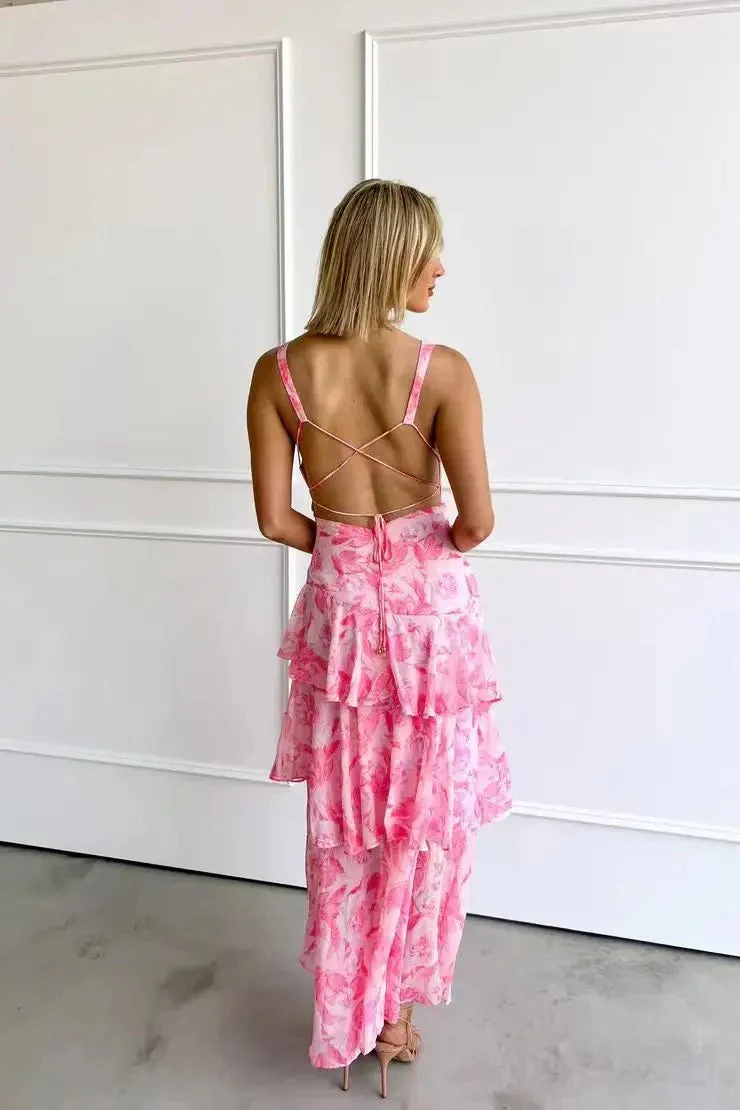 Robe longue femme élégante à volants style soirée et été - Image 11