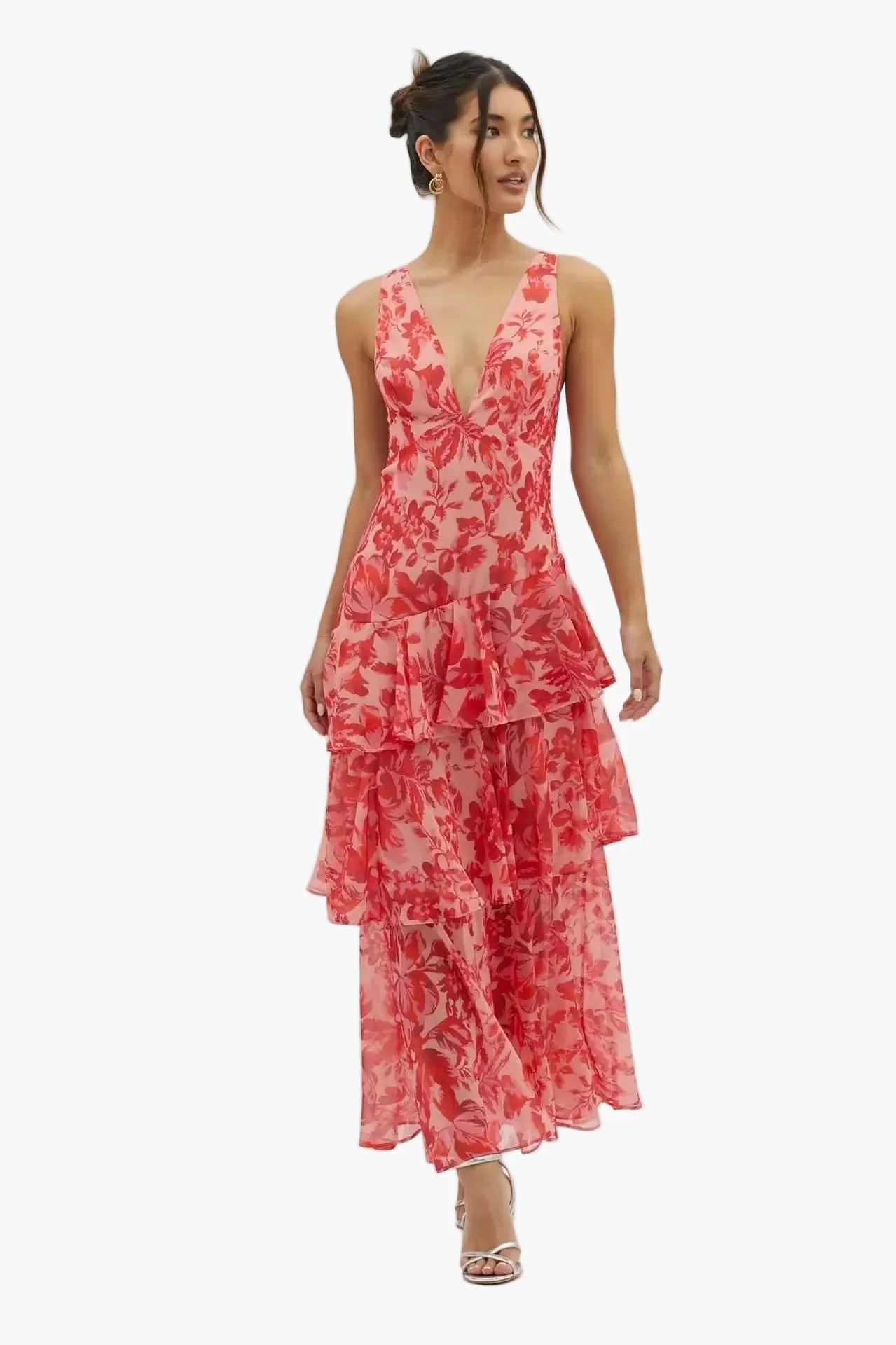 Robe longue femme élégante à volants style soirée et été - Image 12