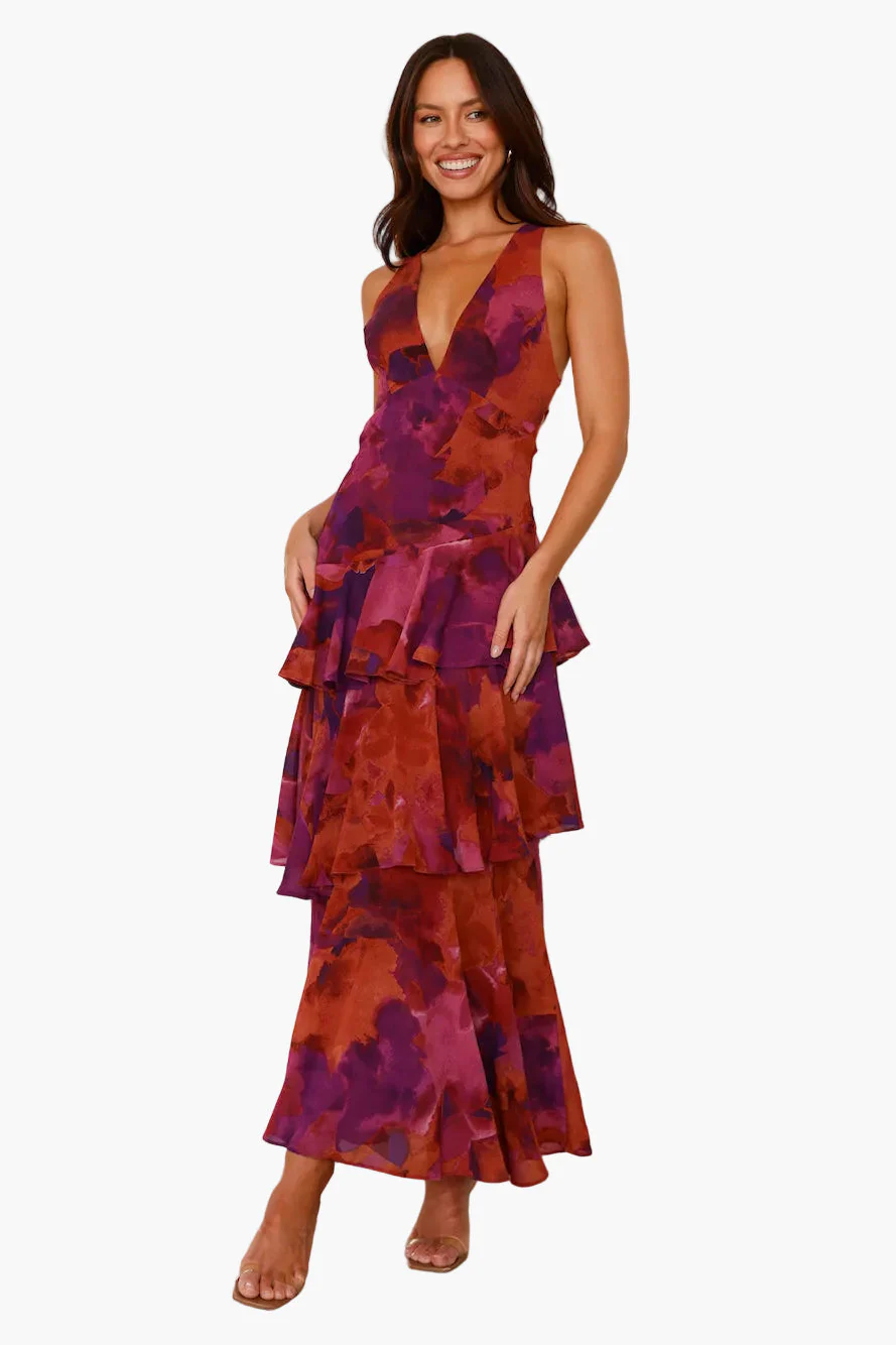 Robe longue femme élégante à volants style soirée et été - Image 6