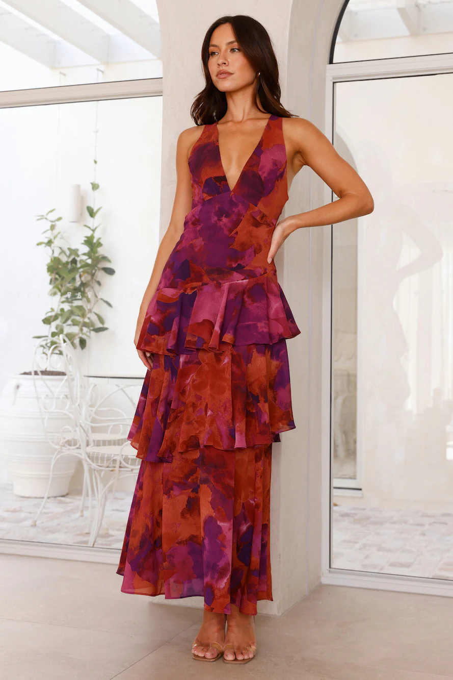 Robe longue femme élégante à volants style soirée et été - Image 7