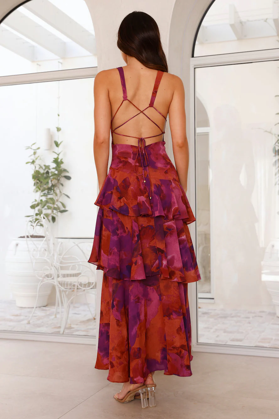 Robe longue femme élégante à volants style soirée et été - Image 9