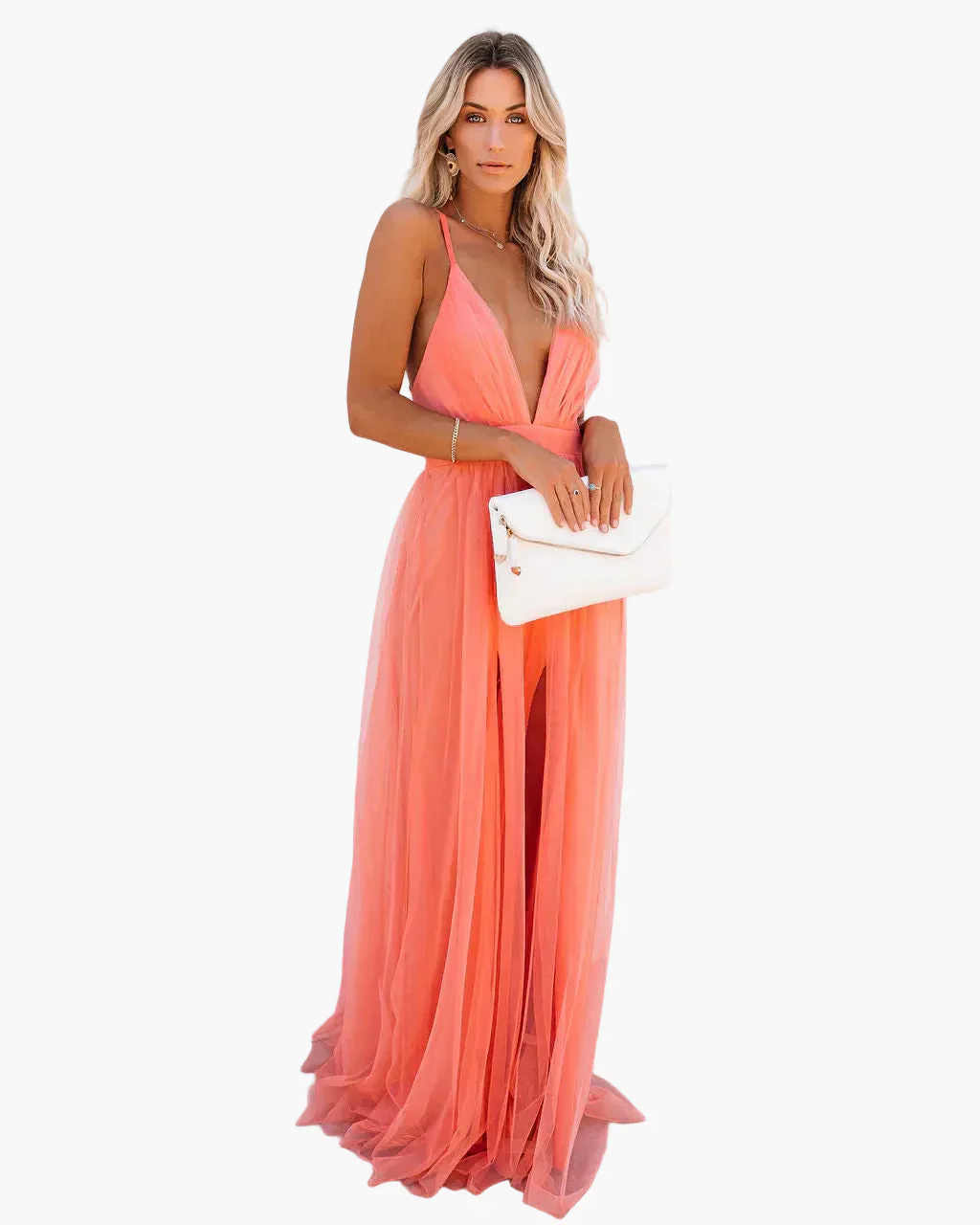 Robe longue fluide femme style soirée élégante et estivale - Image 7
