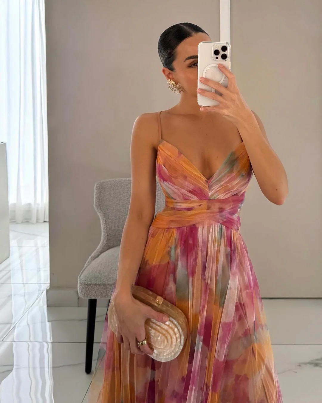 Robe longue maxi fleurie style soirée pour femme – Élégante et bohème chic - Image 2