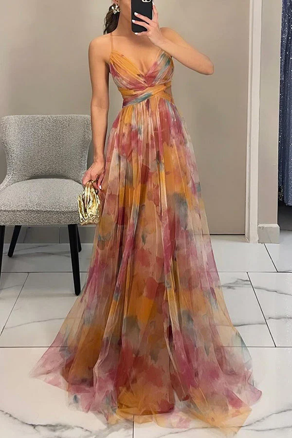 Robe longue maxi fleurie style soirée pour femme – Élégante et bohème chic - Image 4