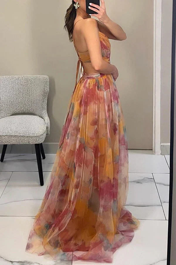Robe longue maxi fleurie style soirée pour femme – Élégante et bohème chic - Image 5