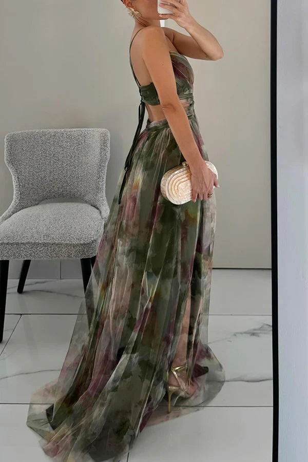 Robe longue maxi fleurie style soirée pour femme – Élégante et bohème chic - Image 7