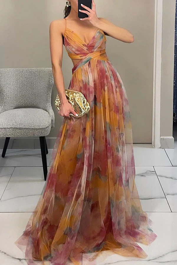 Robe longue maxi fleurie style soirée pour femme – Élégante et bohème chic - Image 9