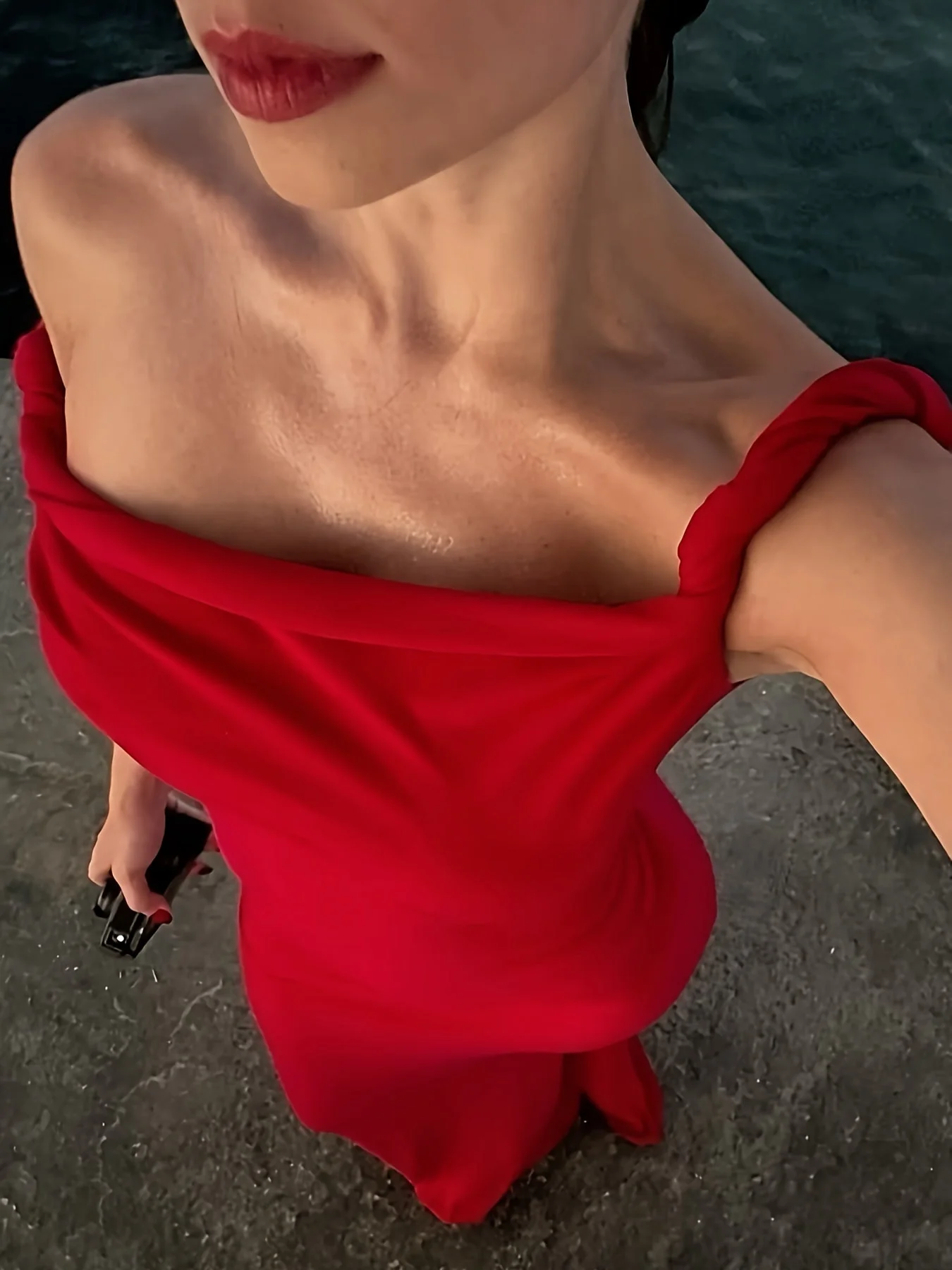 Robe Longue de Soirée Femme Élégante Style Sirène Épaule Dénudée - Image 2