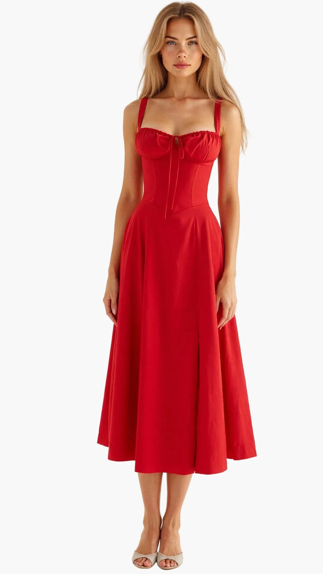 Robe Midi Corset Femme – Élégance Florale et Style Romantique pour Occasions Spéciales - Image 11