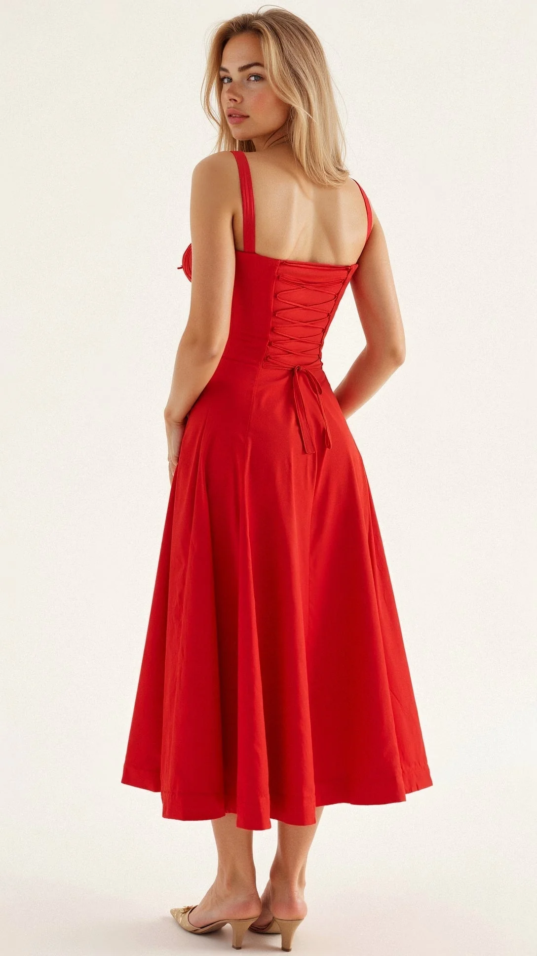Robe Midi Corset Femme – Élégance Florale et Style Romantique pour Occasions Spéciales - Image 12
