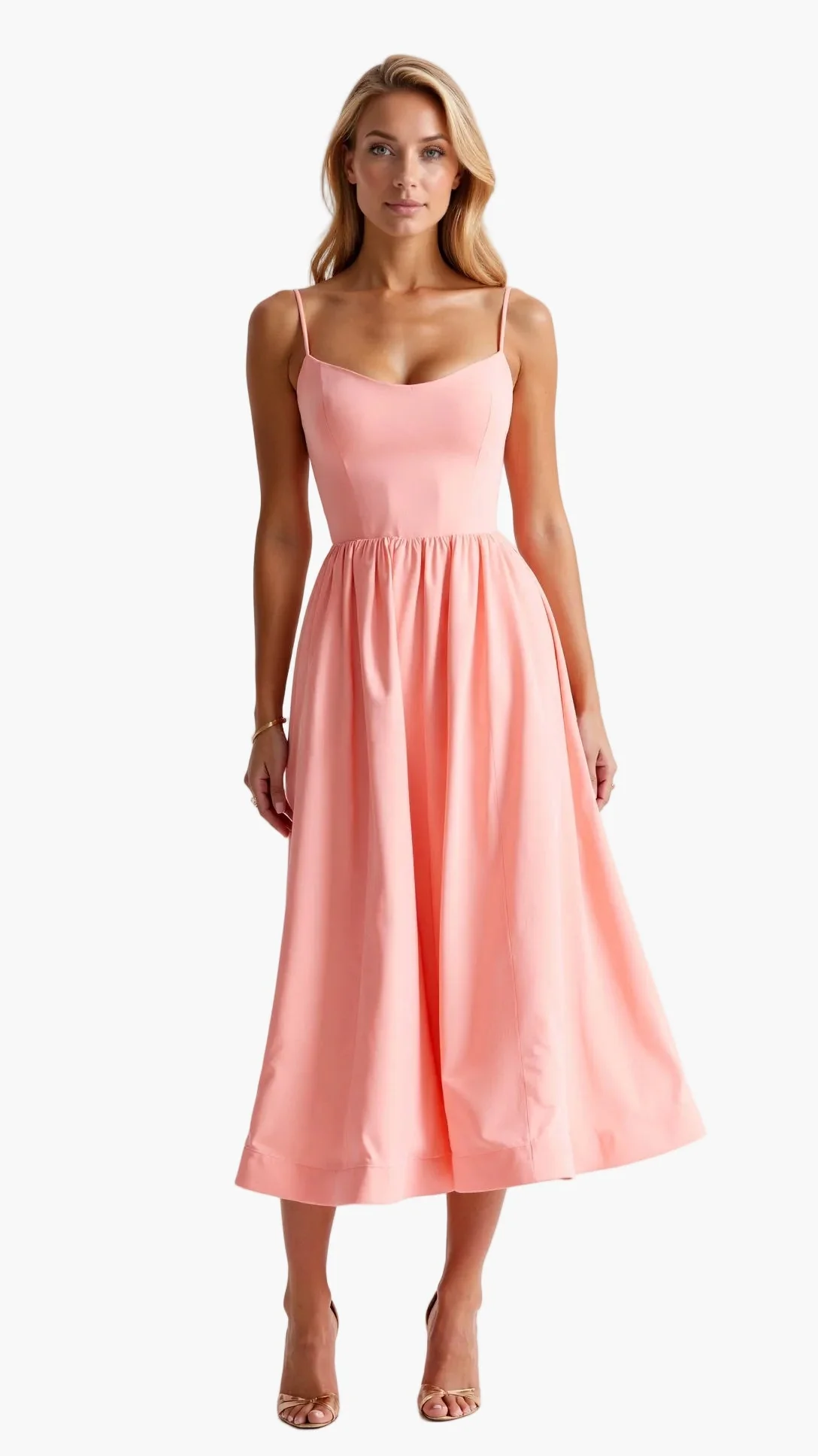 Robe midi fluide femme style élégant pour occasions spéciales ou été - Image 4