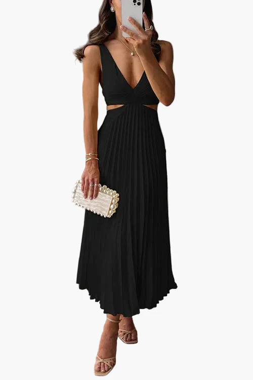Robe Midi Plissée Élégante Femme – Style Chic et Polyvalent pour Soirée et Événement - Image 4
