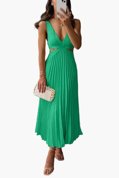 Robe Midi Plissée Élégante Femme – Style Chic et Polyvalent pour Soirée et Événement - Image 5