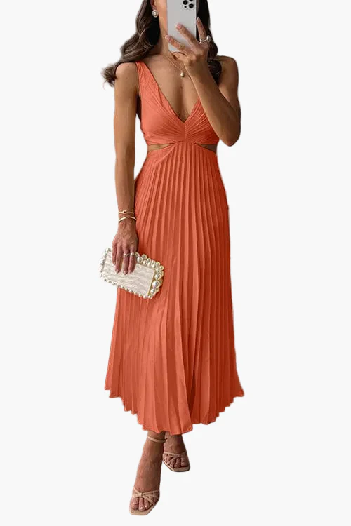 Robe Midi Plissée Élégante Femme – Style Chic et Polyvalent pour Soirée et Événement - Image 6