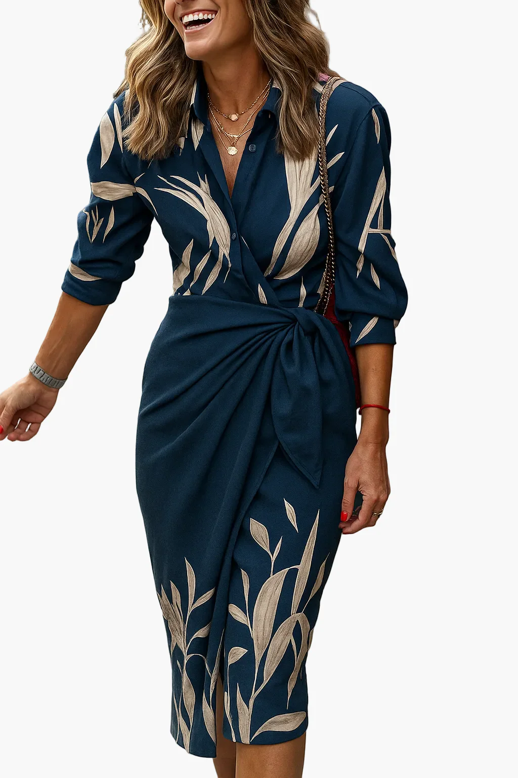 Robe portefeuille élégante pour femme style moderne idéale pour bureau ou sortie - Image 6