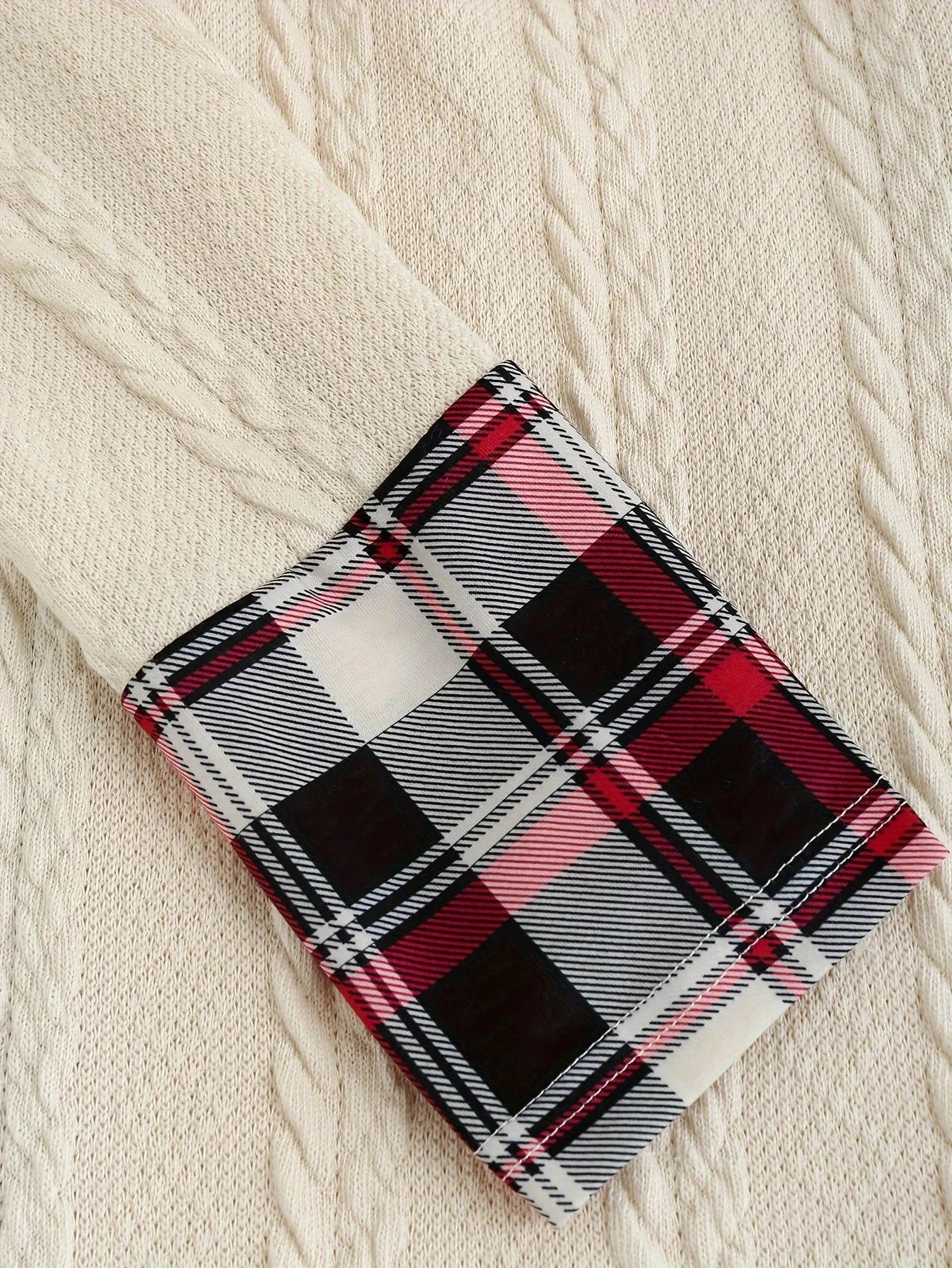 Robe pull à capuche femme style chic décontracté avec motif écossais pour automne hiver - Image 4