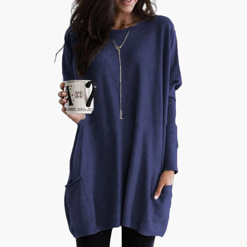 Robe pull longue décontractée pour femme – style ample et confortable, idéal pour l’automne et l’hiver - Image 3