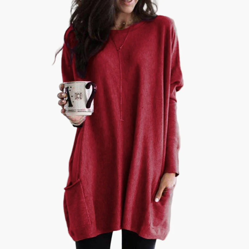 Robe pull longue décontractée pour femme – style ample et confortable, idéal pour l’automne et l’hiver - Image 4