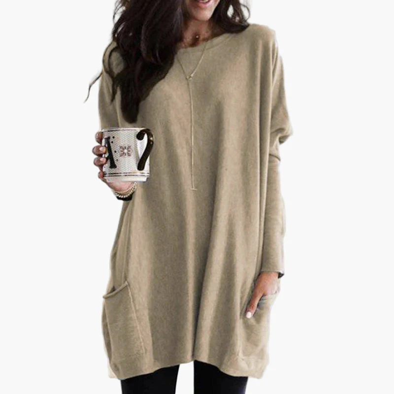 Robe pull longue décontractée pour femme – style ample et confortable, idéal pour l’automne et l’hiver - Image 6