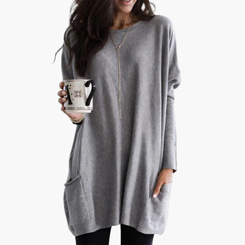 Robe pull longue décontractée pour femme – style ample et confortable, idéal pour l’automne et l’hiver - Image 9